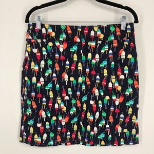 Talbots Womens Skirt Size 8P Popsicle‎ Novelty Multicolor Summer Fun Teacher Zip